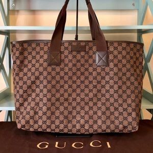 Gucci chocolate brown tote
